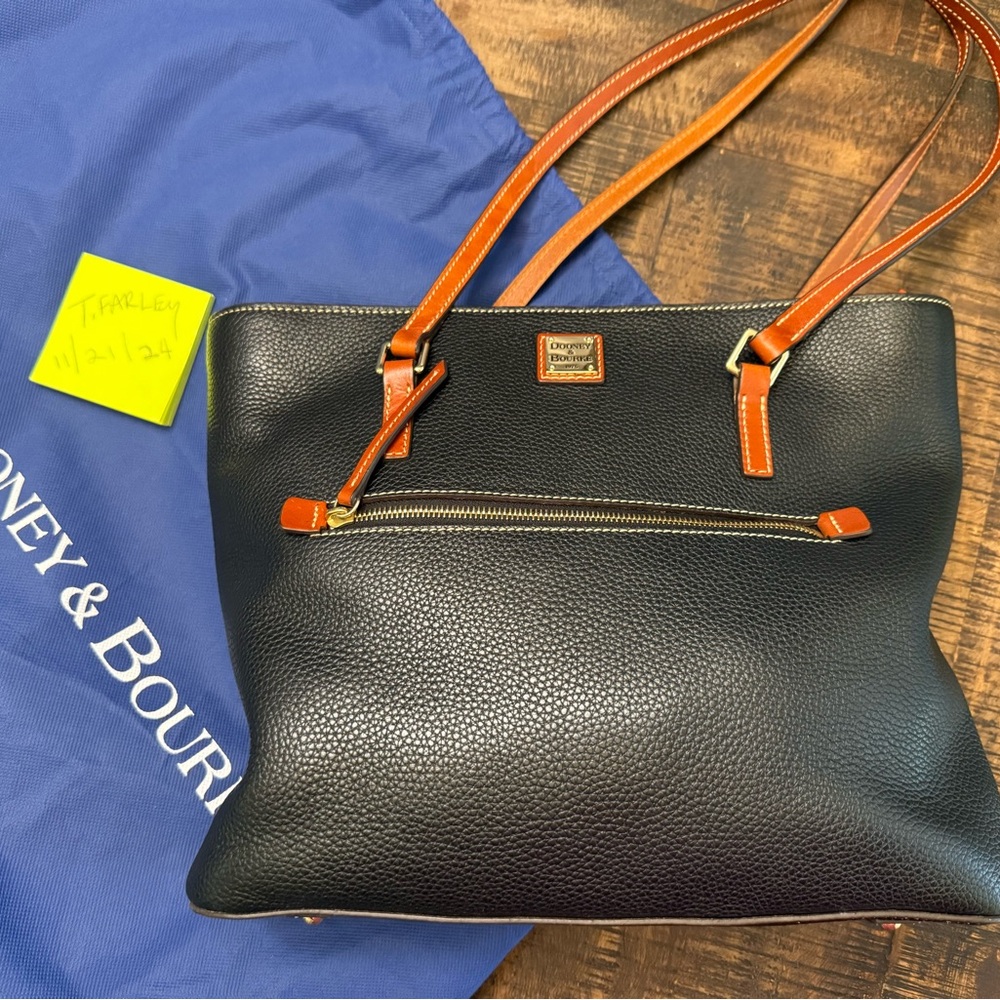 Dooney & Bourke Black Leather Tote Bag